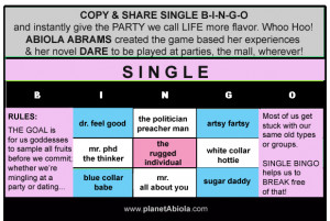 SINGLE WOMEN'S BINGO