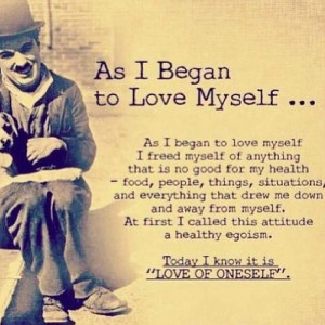 ... yourself, taking care of yourself, you become the kind of person