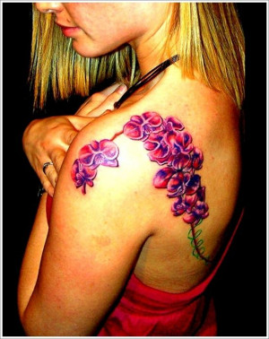 Beautiful Orchid Tattoo Design And Meaning For Girl Image