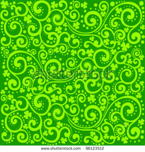 St. Patrick's day background in green colors. Seamless pattern. Vector ...