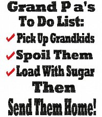 shirt Sayings 4 Grandpa's To Do List 5x7