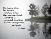 We may ignore, but we can nowhere evade the presence of God. The world ...