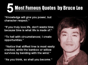 Most Famous Quotes By Bruce Lee Inspirational Quotes Of Life