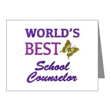 World's Best School Counselor (Butterfly) Note Car for
