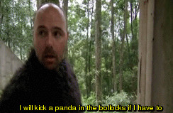 panda ricky gervais stephen merchant karl idiot abroad animated GIF