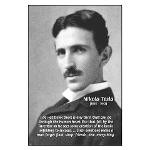 Nikola Tesla Big Poster Print. Philosophy, Science, Art, Music, Nature ...