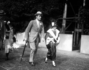 Mr and Mrs Anthony Biddle at a polo match, 1924