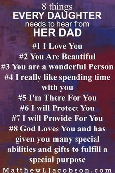 does your daughter have you for her father? 