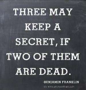 Are you good at keeping secrets? I am and I’m not. If the secret is ...