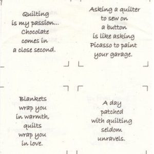 Talking Quilts Mini Quilter Quotes