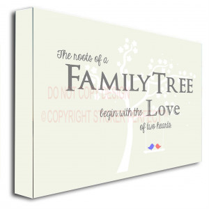 / Canvas / Family/home / FRAMED CANVAS PRINT The roots of a Family ...