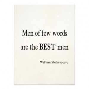 Shakespeare Quote Best Men of Few Words Quotes Photo