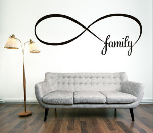 ... Family Bedroom Decor Home Decor Infinity Loop Wall Quote Vinyl
