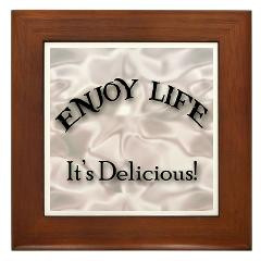 larger enjoy life it s delicious framed tile enjoy life it s delicious ...