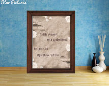 Contentment quote poster. Wall art decor. Printable art. Fortify ...