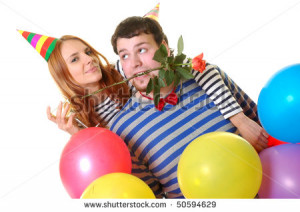 shutterstock.comThe Man Wishes The Woman Happy Birthday Stock Photo ...