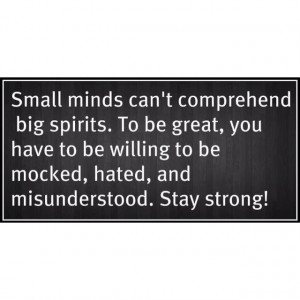 Small minded...