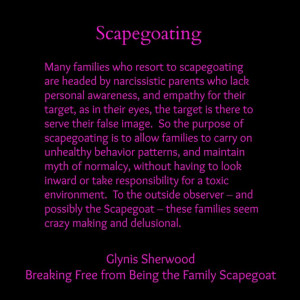 Many families who resort to scapegoating are headed by narcissistic ...