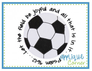 Soccer Ball with Bible Verse applique digital design for embroidery ...