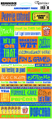 Product Index > Theme Park Quotes Cardstock Scrapbooking Stickers
