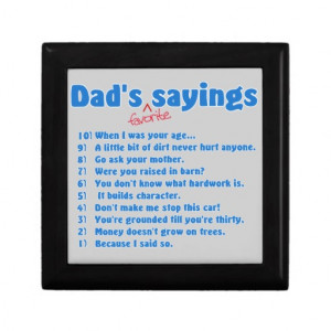 Dad's favorite sayings jewelry box