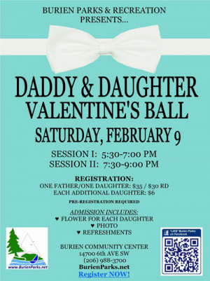 Burien Parks Recreation Annual Daddy Daughter Valentine