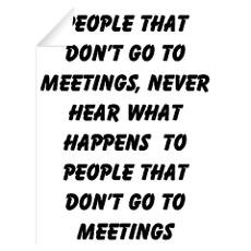 PEOPLE WHO DON'T GO TO MEETINGS Wall Decal