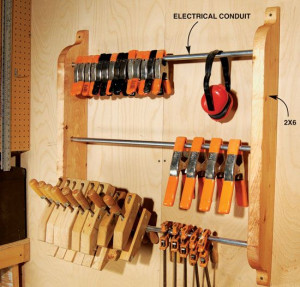 Clamp Rack - Popular Woodworking MagazineClamp Storage, Woodworking ...
