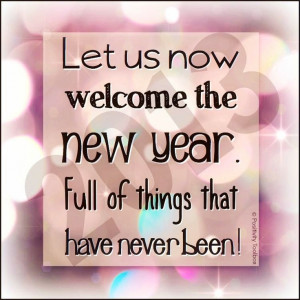 Welcome new year!