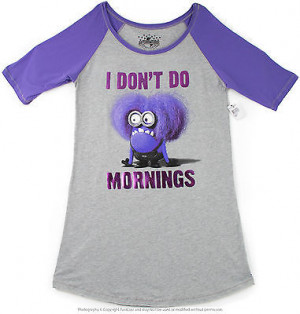... Me-Purple-Evil-Minion-Womens-Pajamas-Sleepshirt-Minions-Universal-NEW