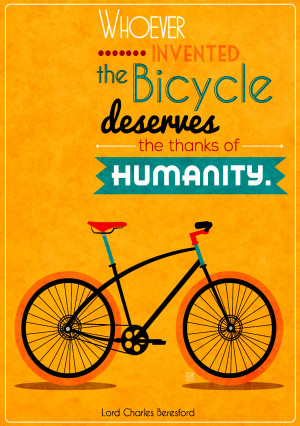 Typography posters using famous quotes about bikes.