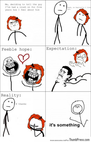 Telling my crush how I feel about him.