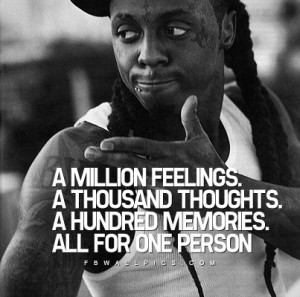 Lil Wayne A Million Feelings Quote Facebook Wall Pic