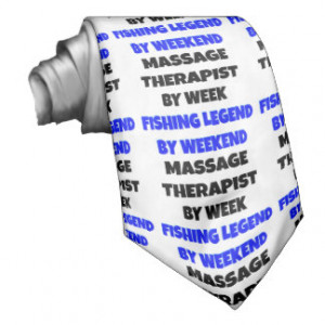 Fishing Legend Massage Therapist Necktie