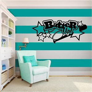 Details about BASEBALL BATTER Vinyl Wall Art quote Home Family Decor ...