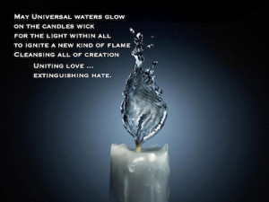 Candle Water Flame Pamela quote