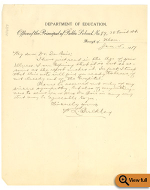 Letter from William L. Bulkley to W.E.B. Du Bois, January 5, 1917