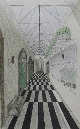 ... point perspective...draw a hallway to anywhere: Perspective Drawing