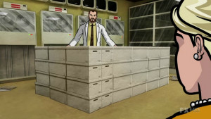 Pam: Come on Ms. Archer! You've been in there ten hours, meet us half ...