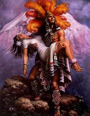Aztec Warrior And Goddess Picture