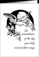 Remembrance on Anniversary of Baby’s Death, Angel Wings Loss card ...