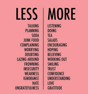 Less - More