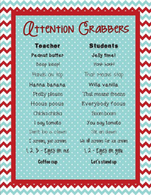 love attention grabbers!! I use them and the kids love them too! I ...