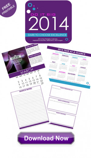 2014 Free Printable Calendar: Inspirational Quotes, Reflections and ...