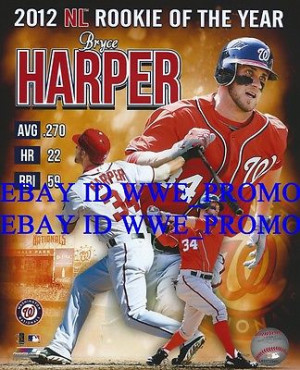 Bryce Harper Washington Nationals MLB Pro Quotes Photo 8x10 Black Wood ...