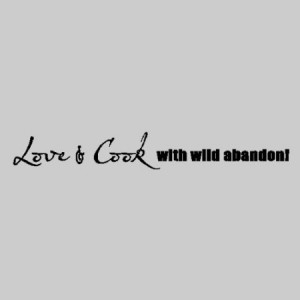 love cook with wild abandon kitchen quotes wall words decals lettering ...