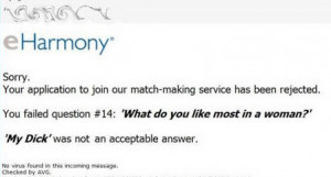 Great example of how honesty is not appreciated on eharmony. ( Source ...
