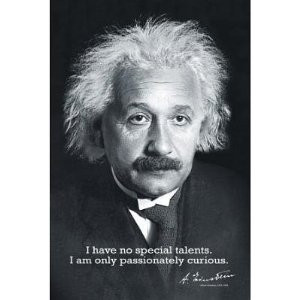Albert Einstein Curiosity Quote Poster