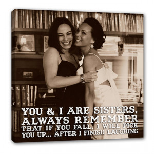 Canvas Photo Gift Art for Sister, Maid of Honor, Bridesmaid, Sibling ...