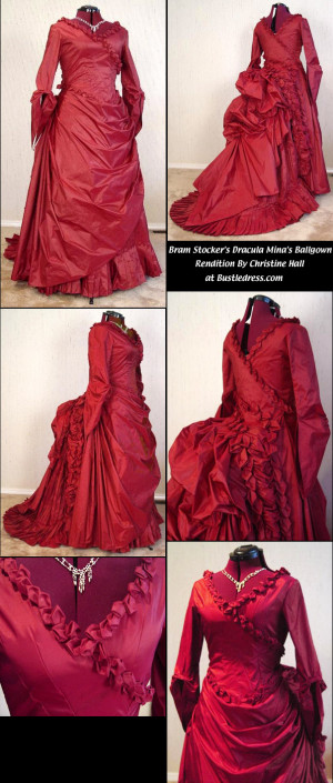 ... Christine by Dracula Stokers Bram from Gown Bustle Red Harkers Mina